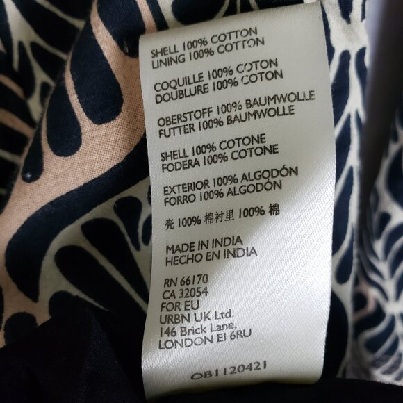 Free People Gia Shift Printed Mini Dress Bell Sleeve Lace-up 70s Bohemian size S - Picture 11 of 16